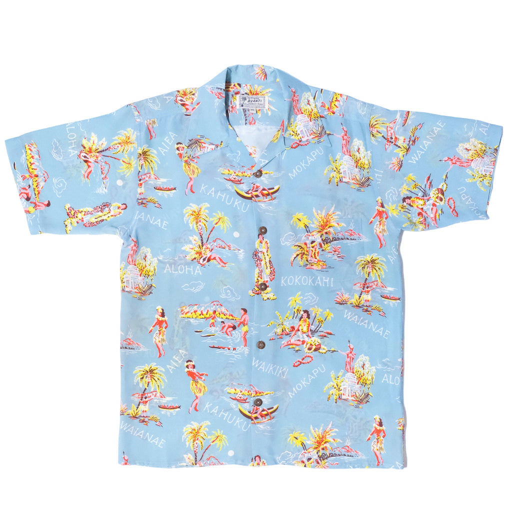 Men's Lei Greetings Aloha Shirt - Seafoam