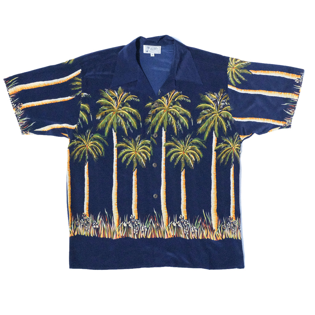 Men's Palms Hawaiian Shirt - Navy