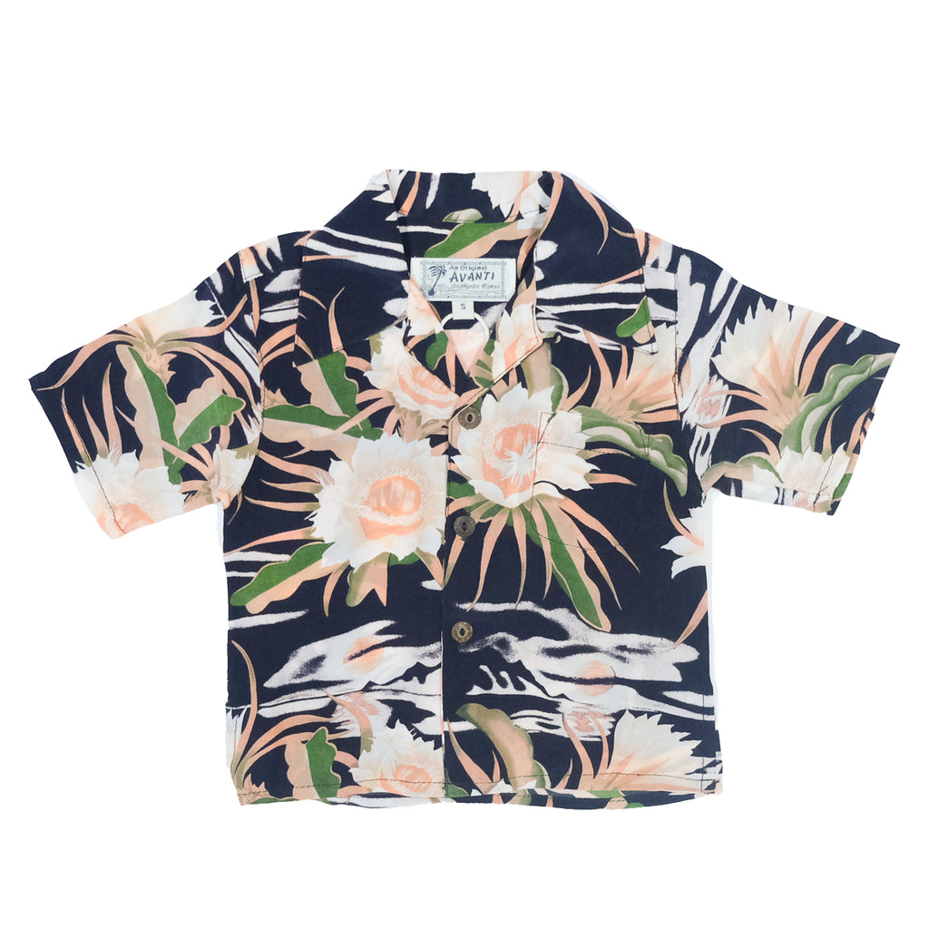 Boy's Summer Dreams Aloha Shirt - Navy