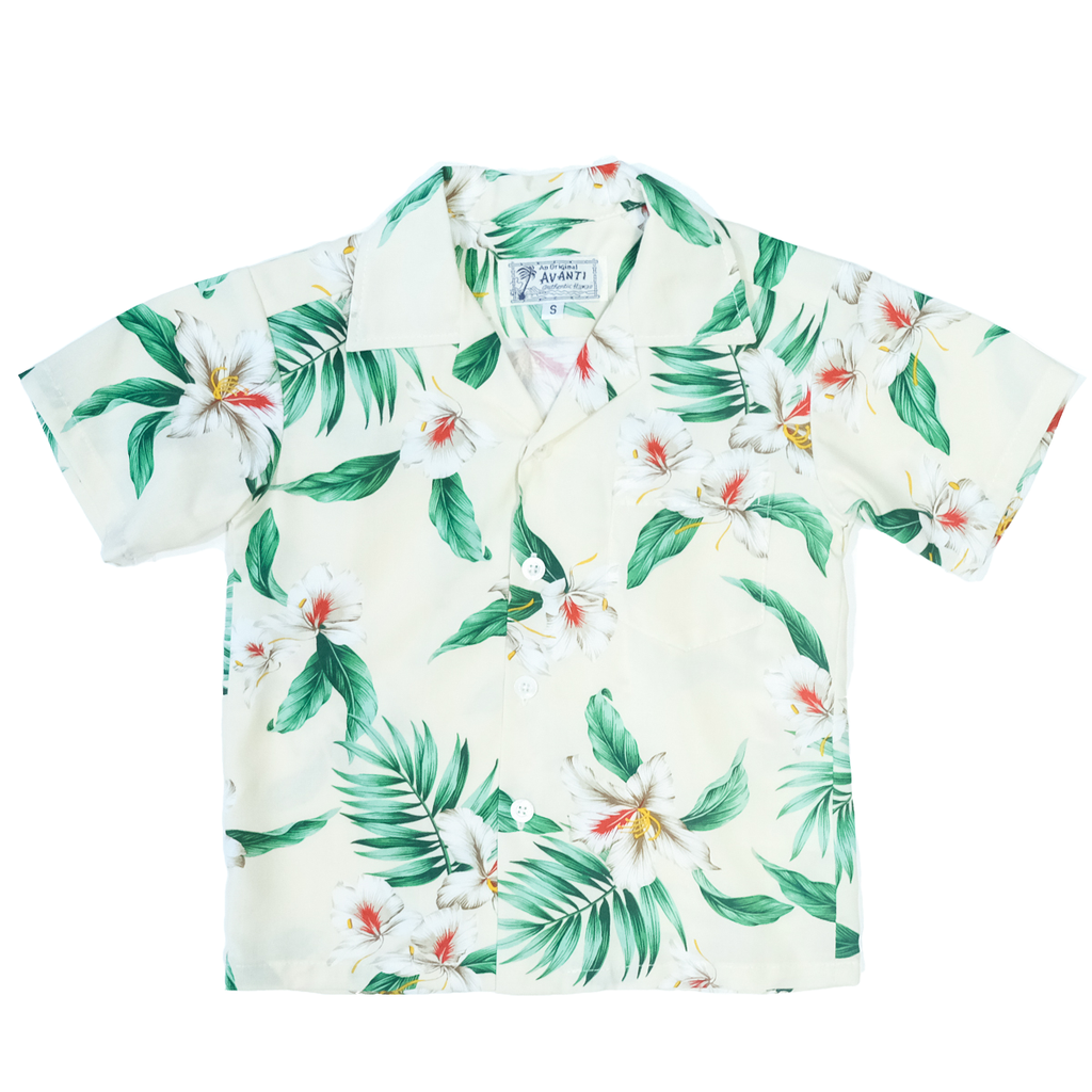 Boy's Okika Aloha Shirt - Cream