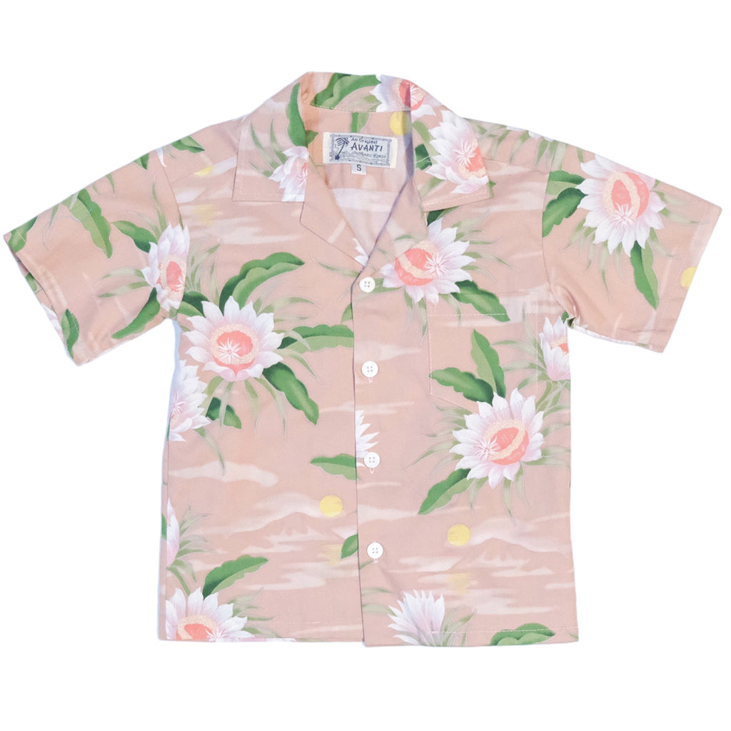 Boy's Honolulu Queen Aloha Shirt - Dusty Rose