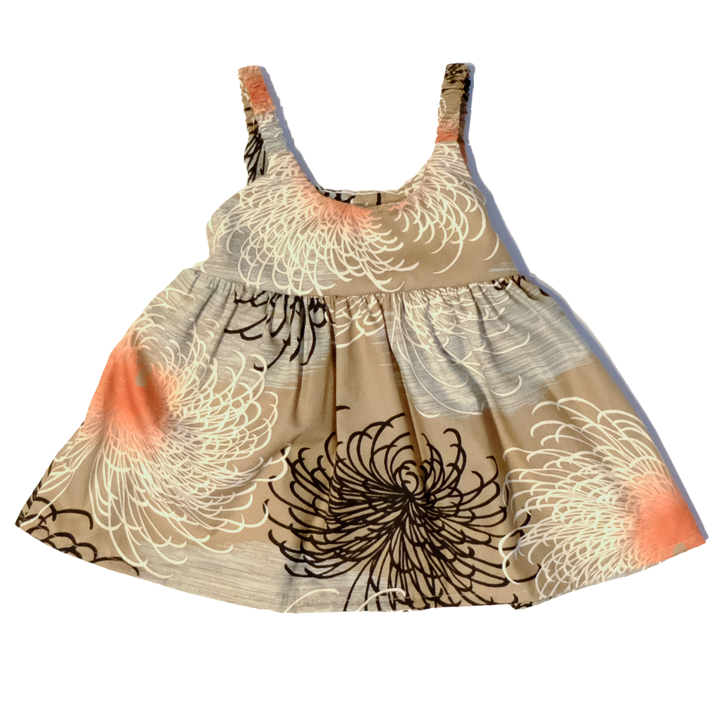 Girl's Fireworks Elastic Strap Sun Dress - Khaki