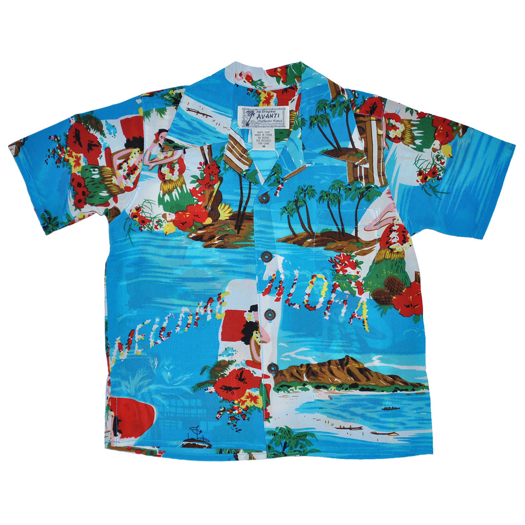 Boy's Aloha Greeting Hawaiian Shirt