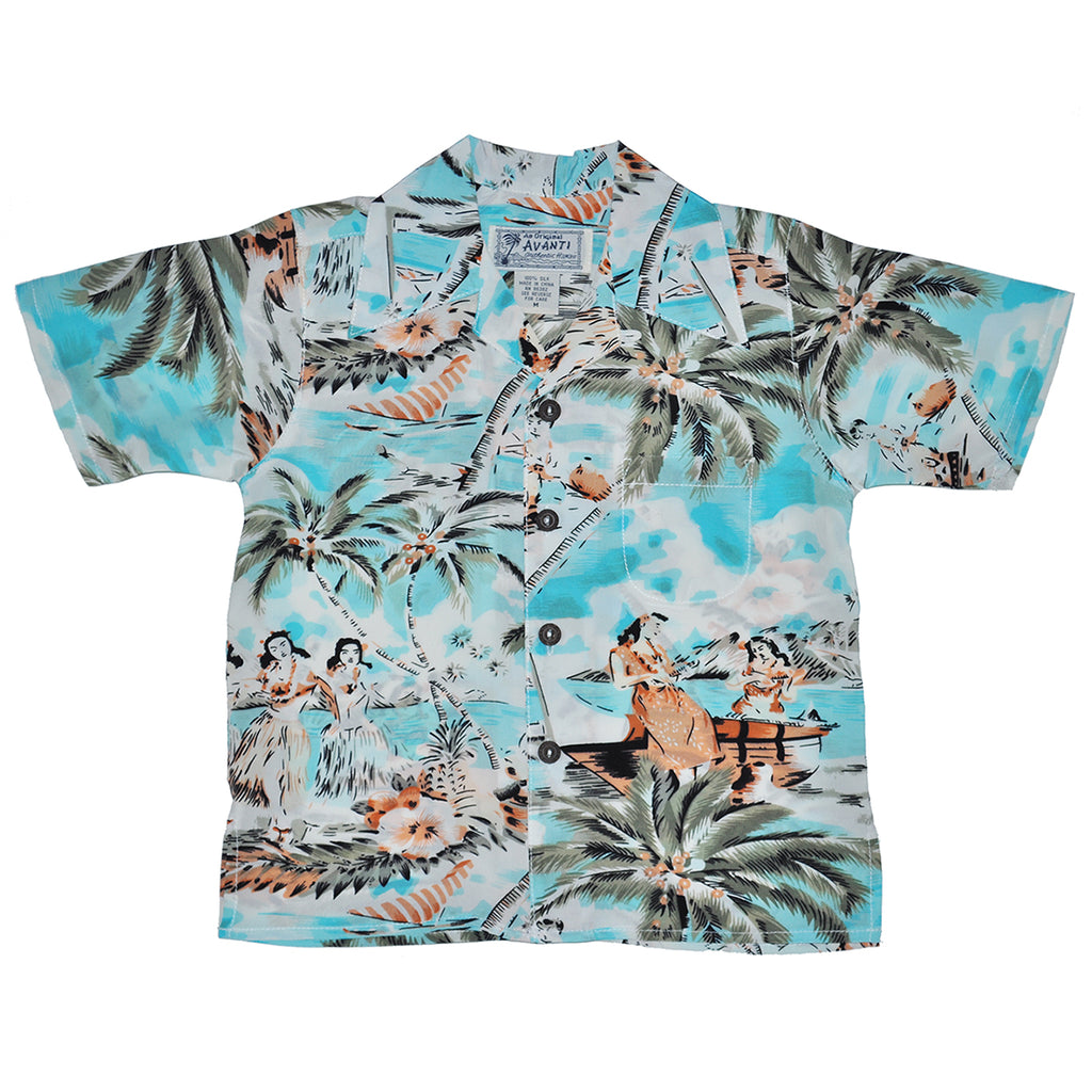 Boy's Beachside Hawaiian Shirt