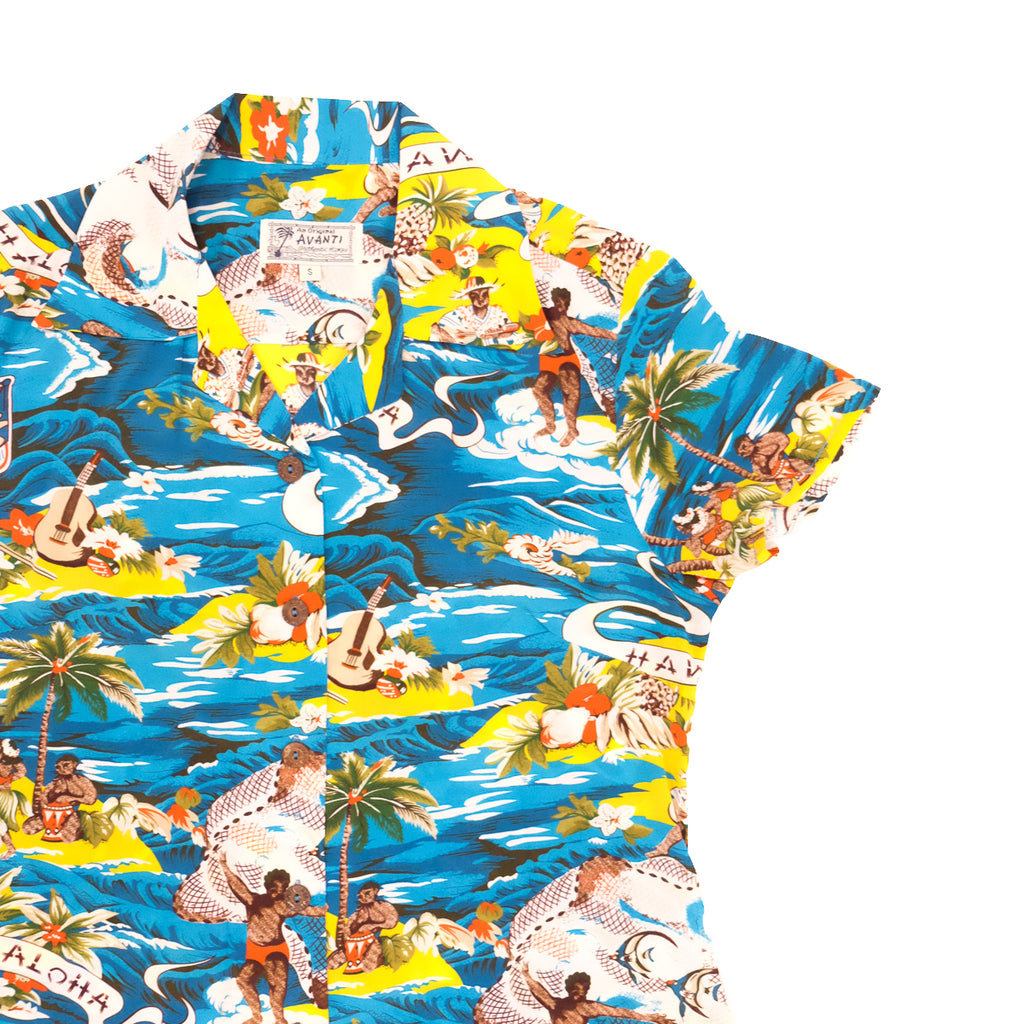 Women's Land of Aloha Hawaiian Shirt - Teal