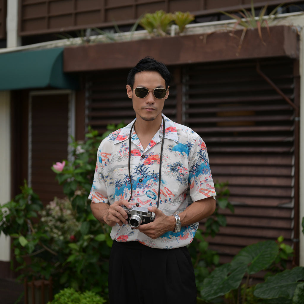 Men's Aloha Hawaii Hawaiian Shirt - White