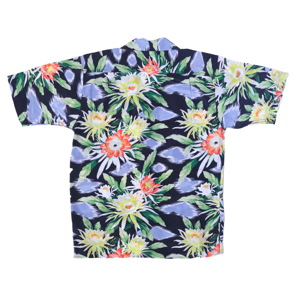Men's Night Blooming Cereus Hawaiian Shirt - Black