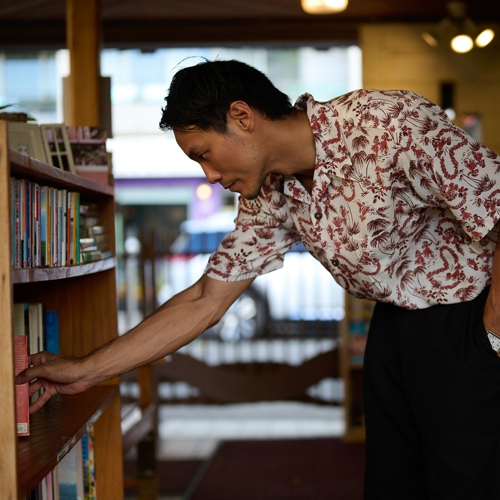 Men's Little Hula Hawaiian Shirt - Beige