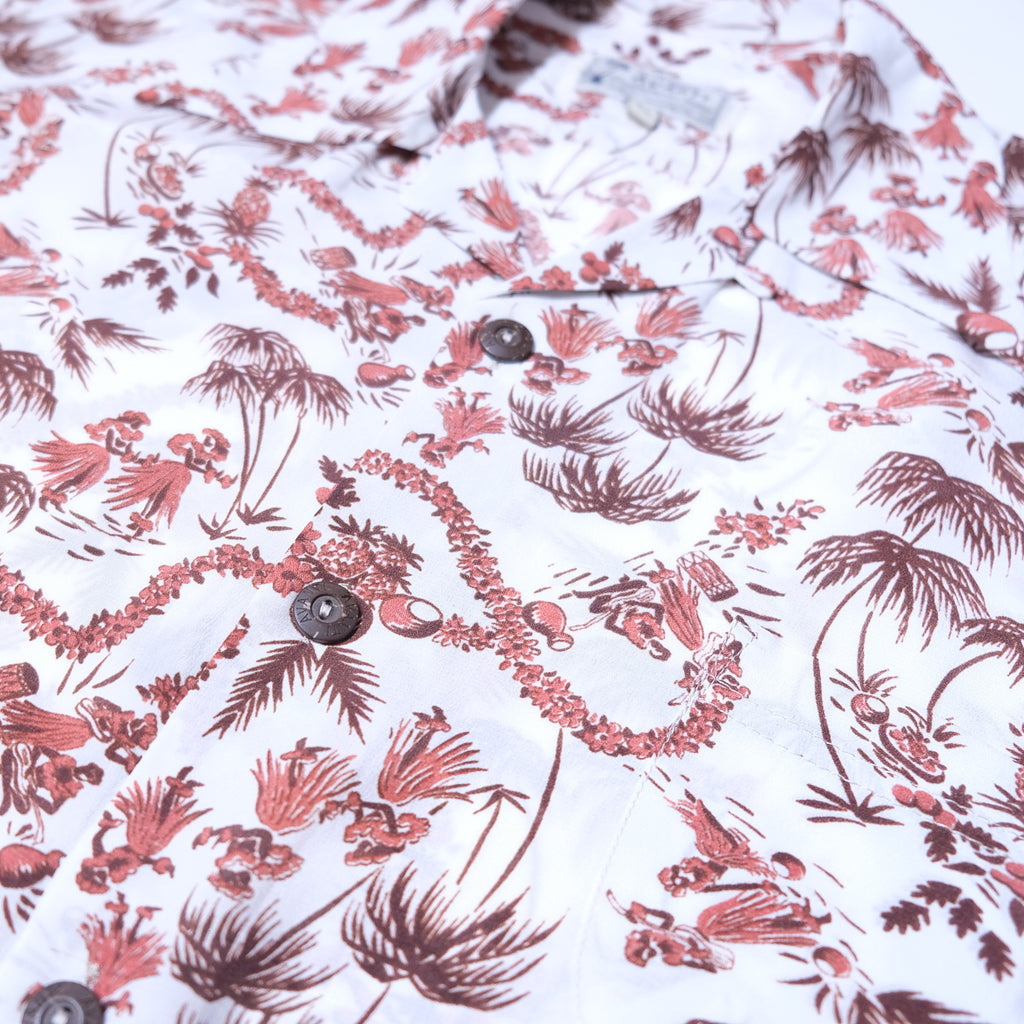 Men's Little Hula Hawaiian Shirt - Beige