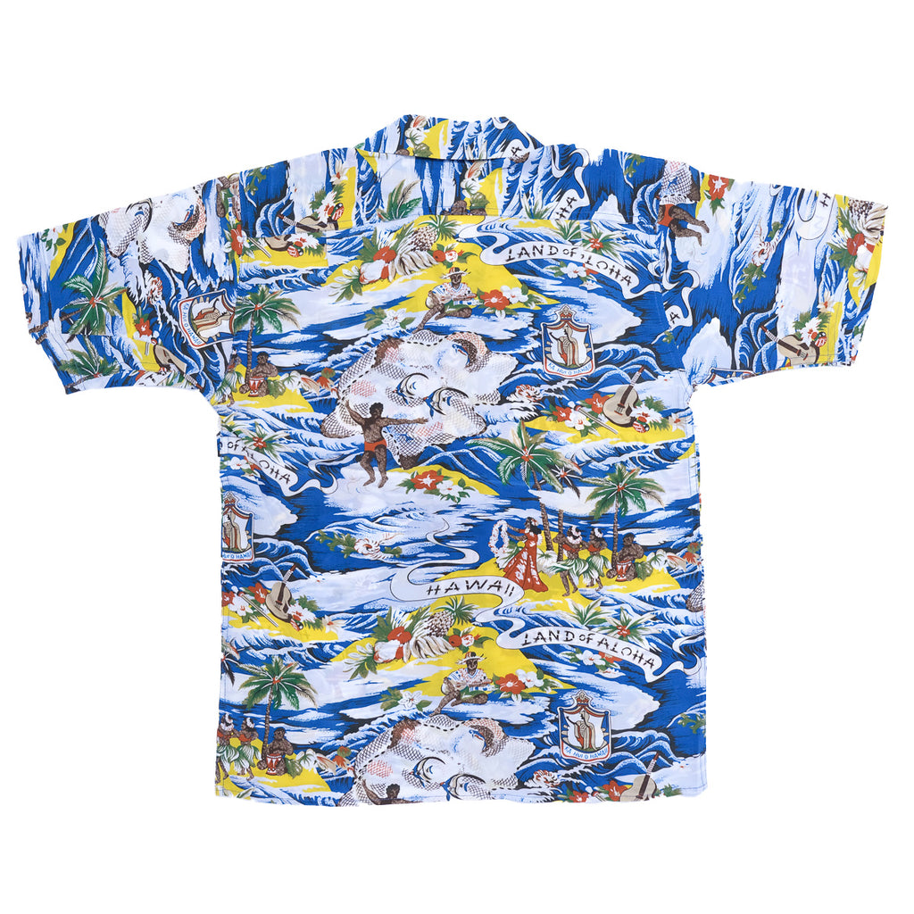 Men's Land of Aloha Hawaiian Shirt - Teal