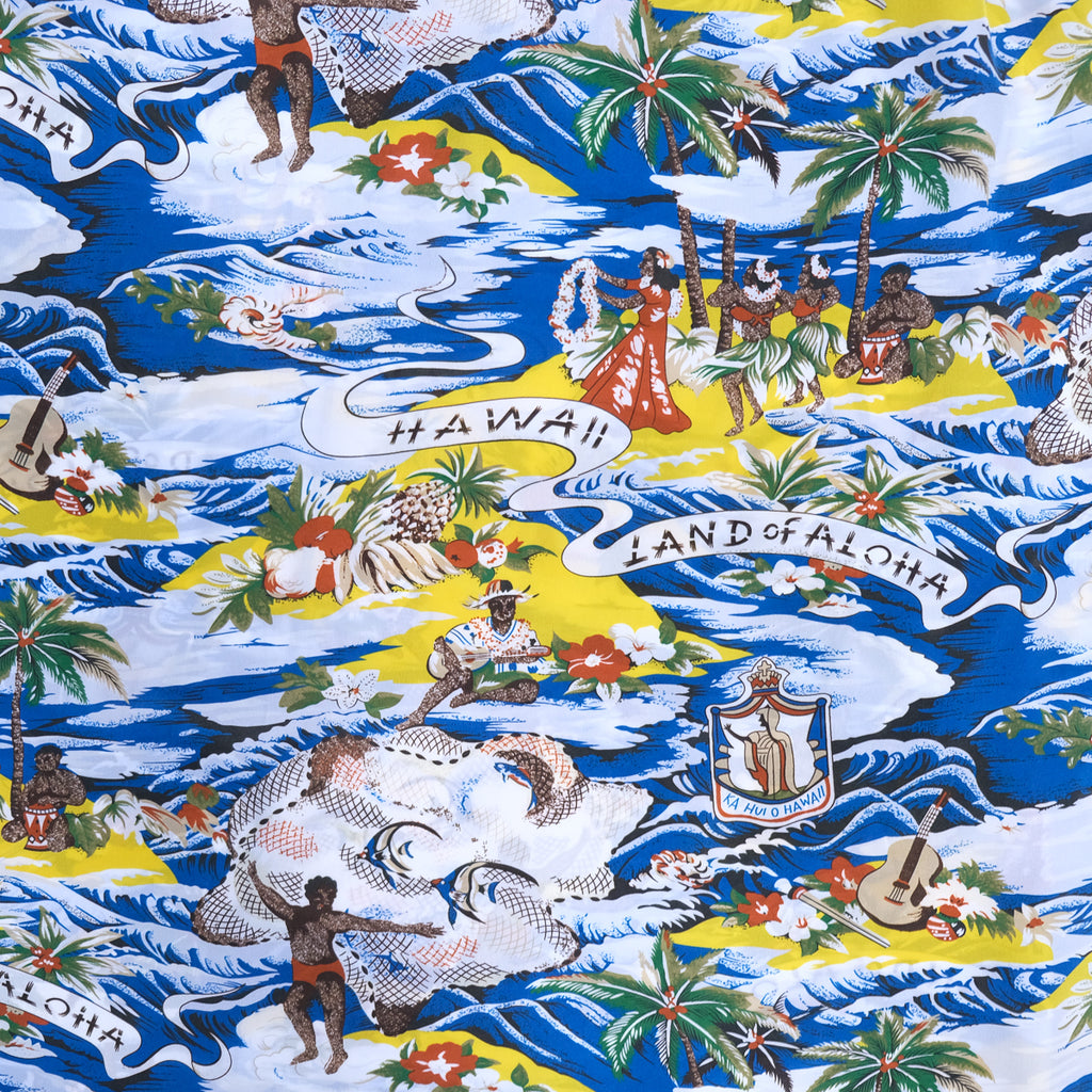 Men's Land of Aloha Hawaiian Shirt - Teal