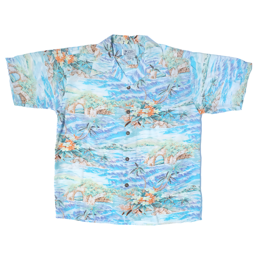 Men's Oasis Hawaiian Shirt - Blue