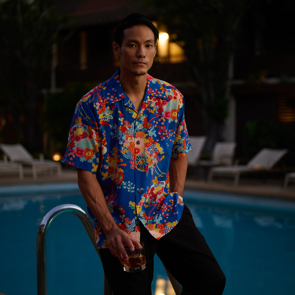 Men's Romeo and Juliet Aloha Shirt - Blue