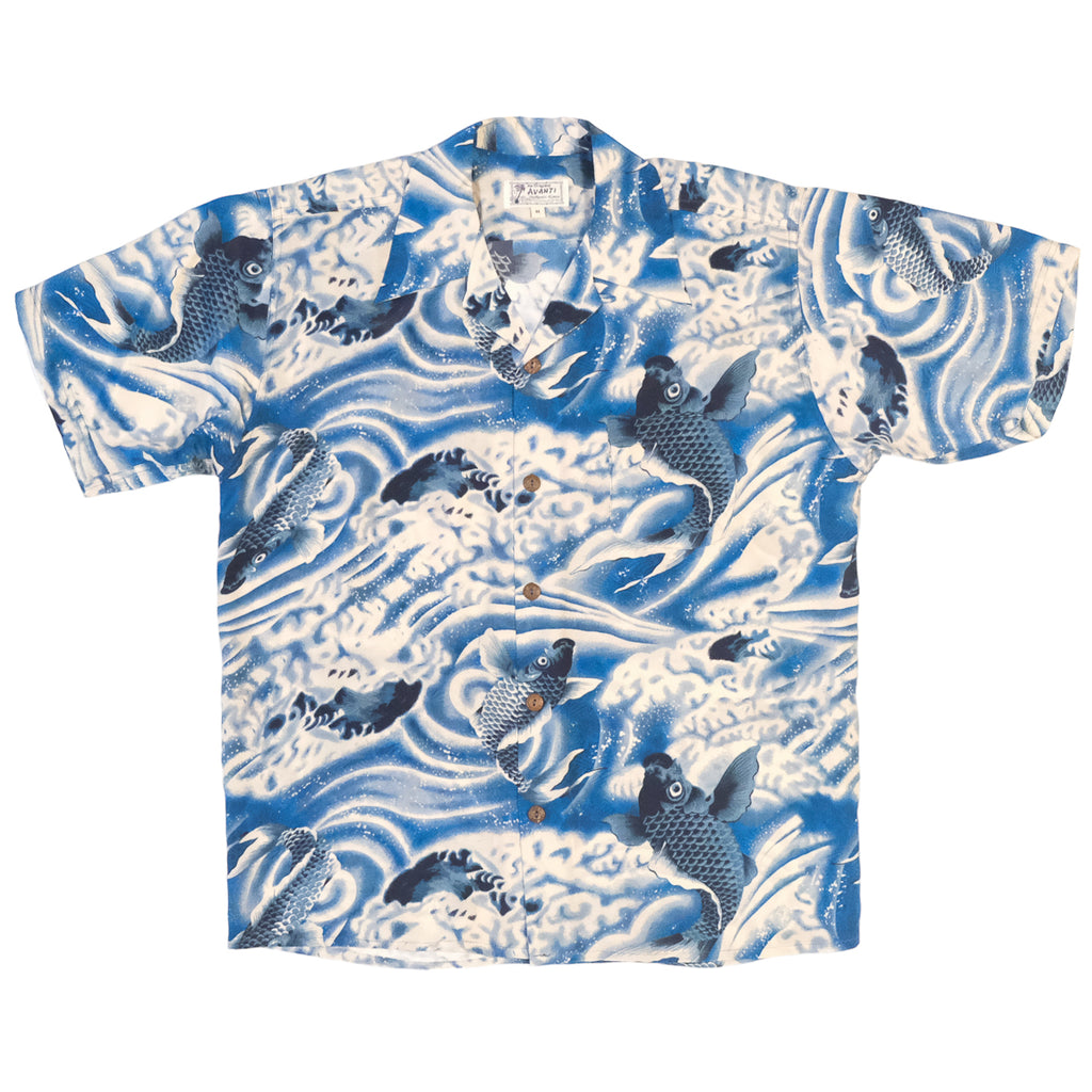  Men's Nishikigoi Aloha Shirt - Blue