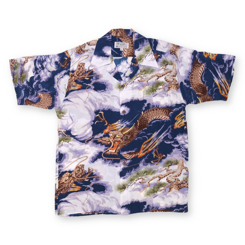 Men's Hidden Dragon Aloha Shirt - Deep Indigo – AVANTI HAWAII
