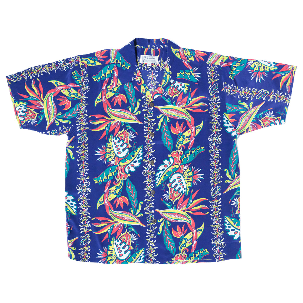 Junior Monstera Paradise Hawiian Shirt - Navy