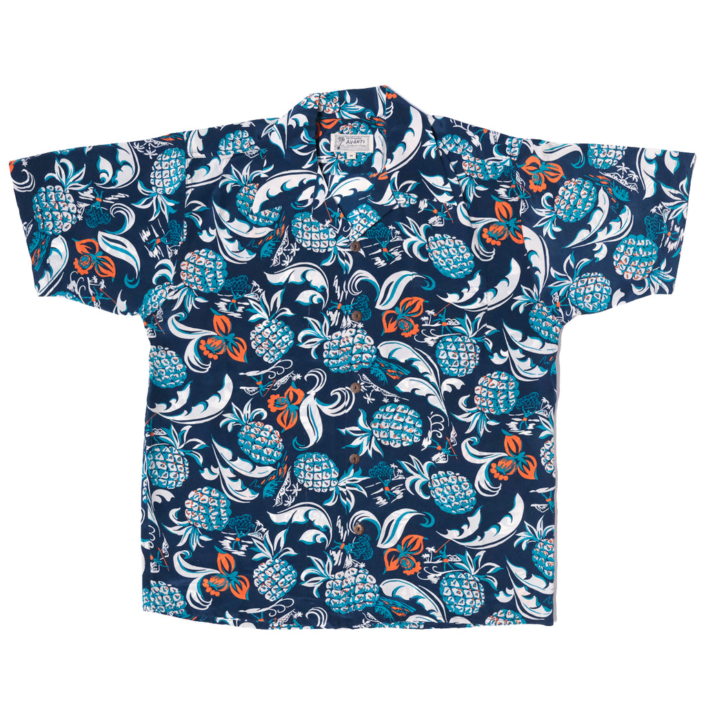 Junior Pineapple Oasis Hawaiian Shirt - Blue