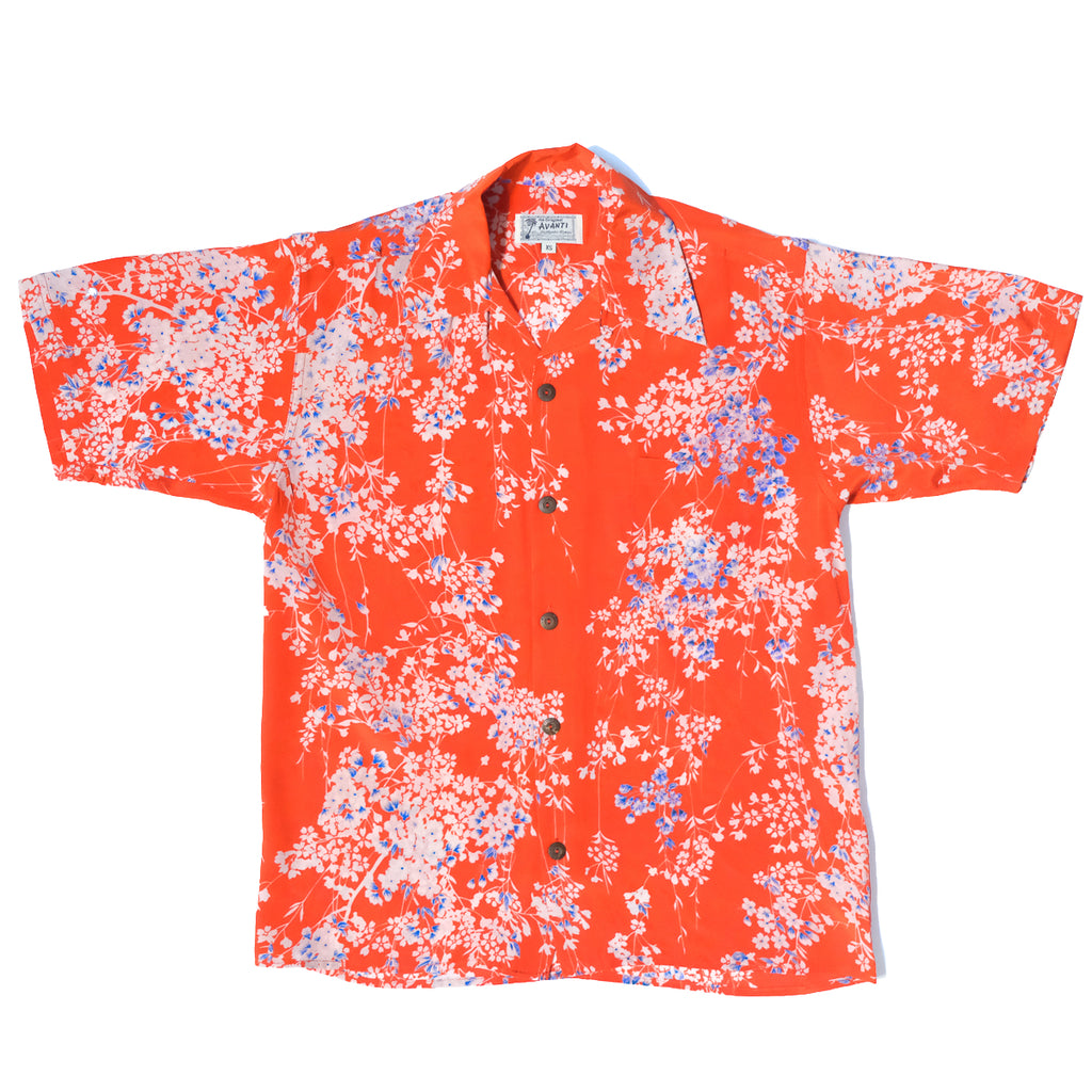 Junior Sakura Hawaiian Shirt - Red