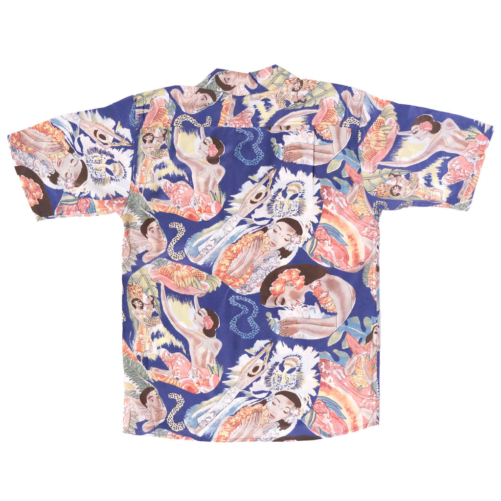 Men's Fruit Harvest Hawaiian Shirt - Blue