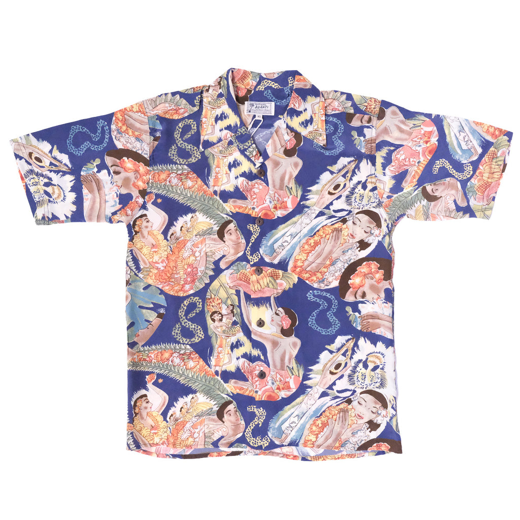 Men's Fruit Harvest Hawaiian Shirt - Blue