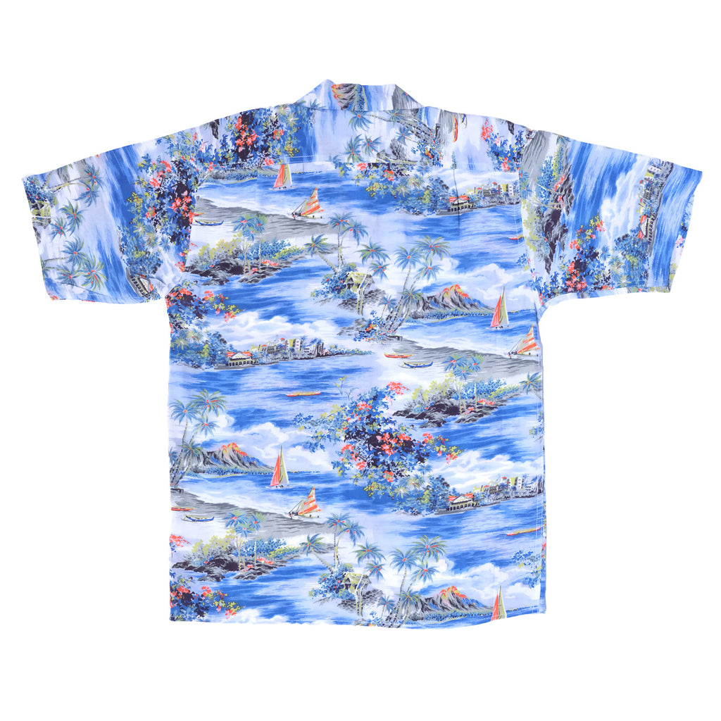 Men's Mauka to Makai Hawaiian Shirt - Blue