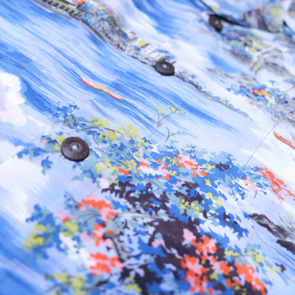 Men's Mauka to Makai Hawaiian Shirt - Blue