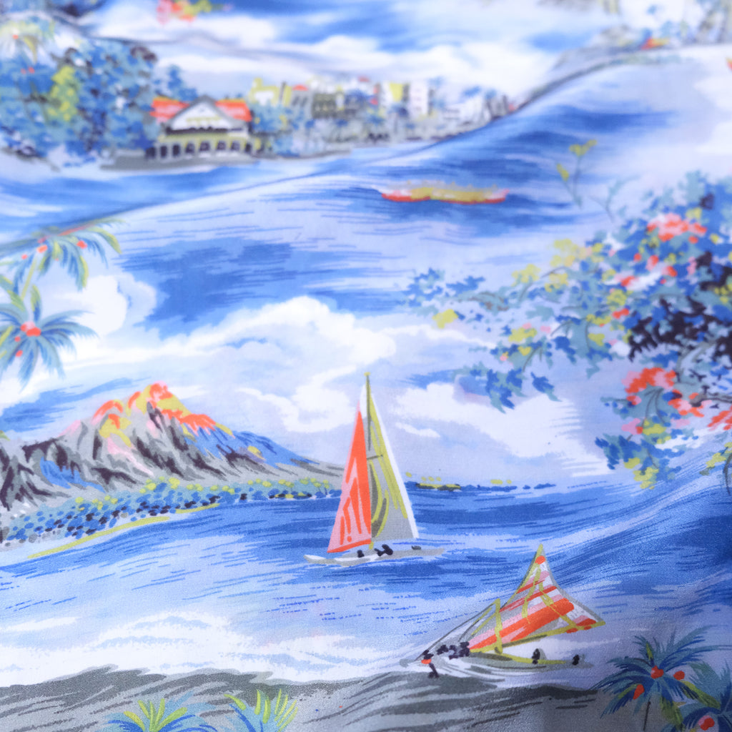 Men's Mauka to Makai Hawaiian Shirt - Blue