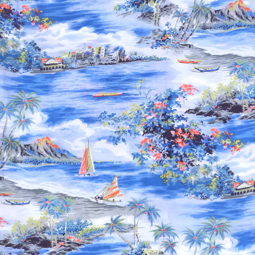 Men's Mauka to Makai Hawaiian Shirt - Blue