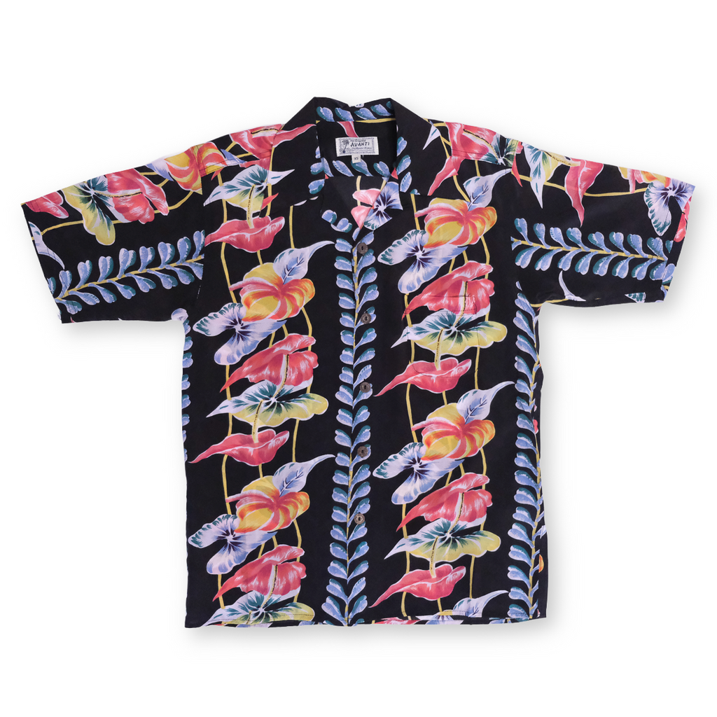 Men's Anthurium Border Aloha Shirt