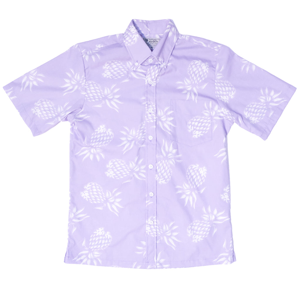Men's Pineapple Aloha Shirt - Lavender