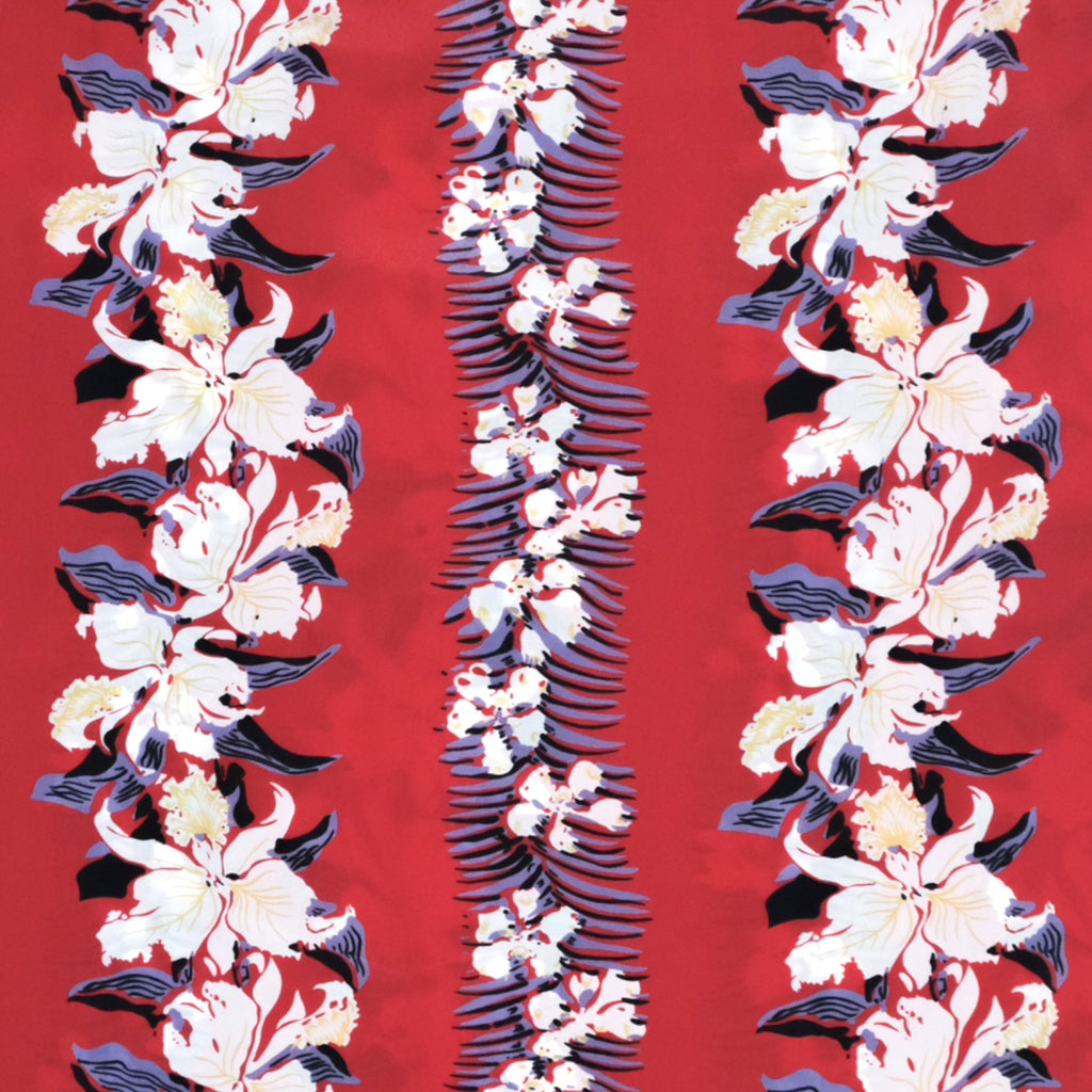 Women's Orchid Hawaiian Long Halter Dress - Red