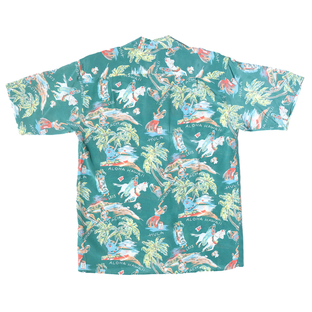 Men's Pau Rider Hawaiian Shirt - Green
