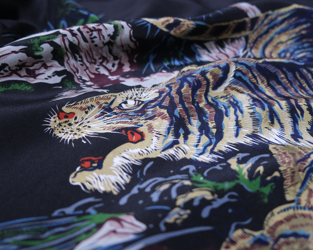 Men's One Tiger Hawaiian Shirt - Black