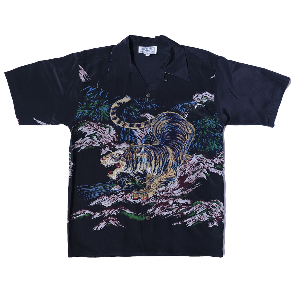 Men's One Tiger Hawaiian Shirt - Black
