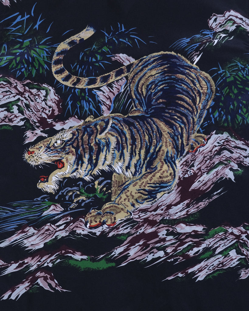 Men's One Tiger Hawaiian Shirt - Black