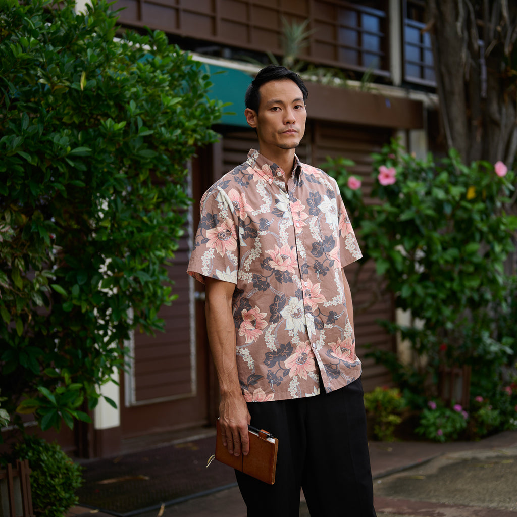 Men's Keanu Aloha Shirt - Mocha