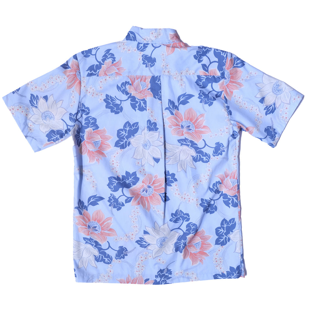 Men's Keanu Aloha Shirt - Light Blue