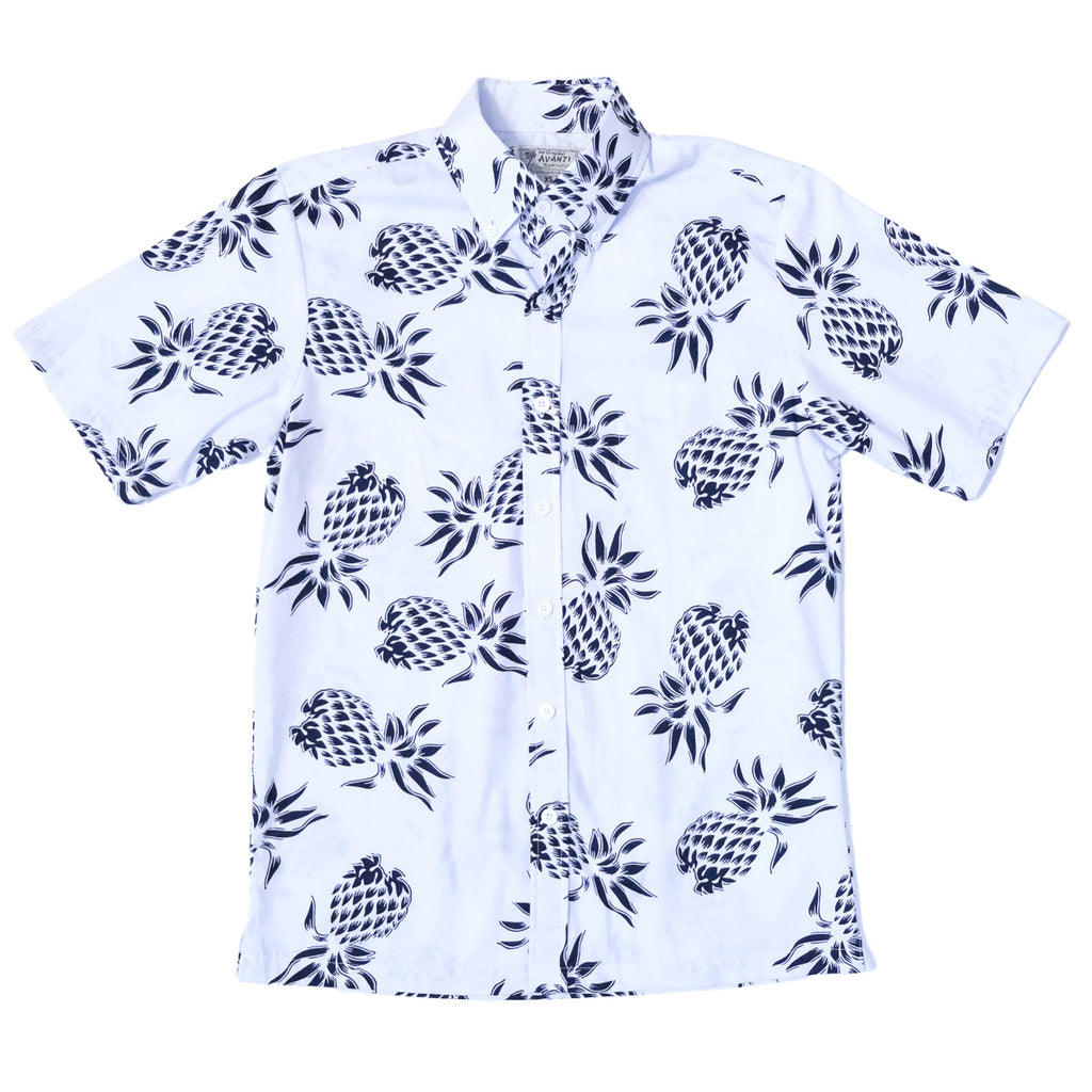 Men's Pineapple Aloha Shirt - White