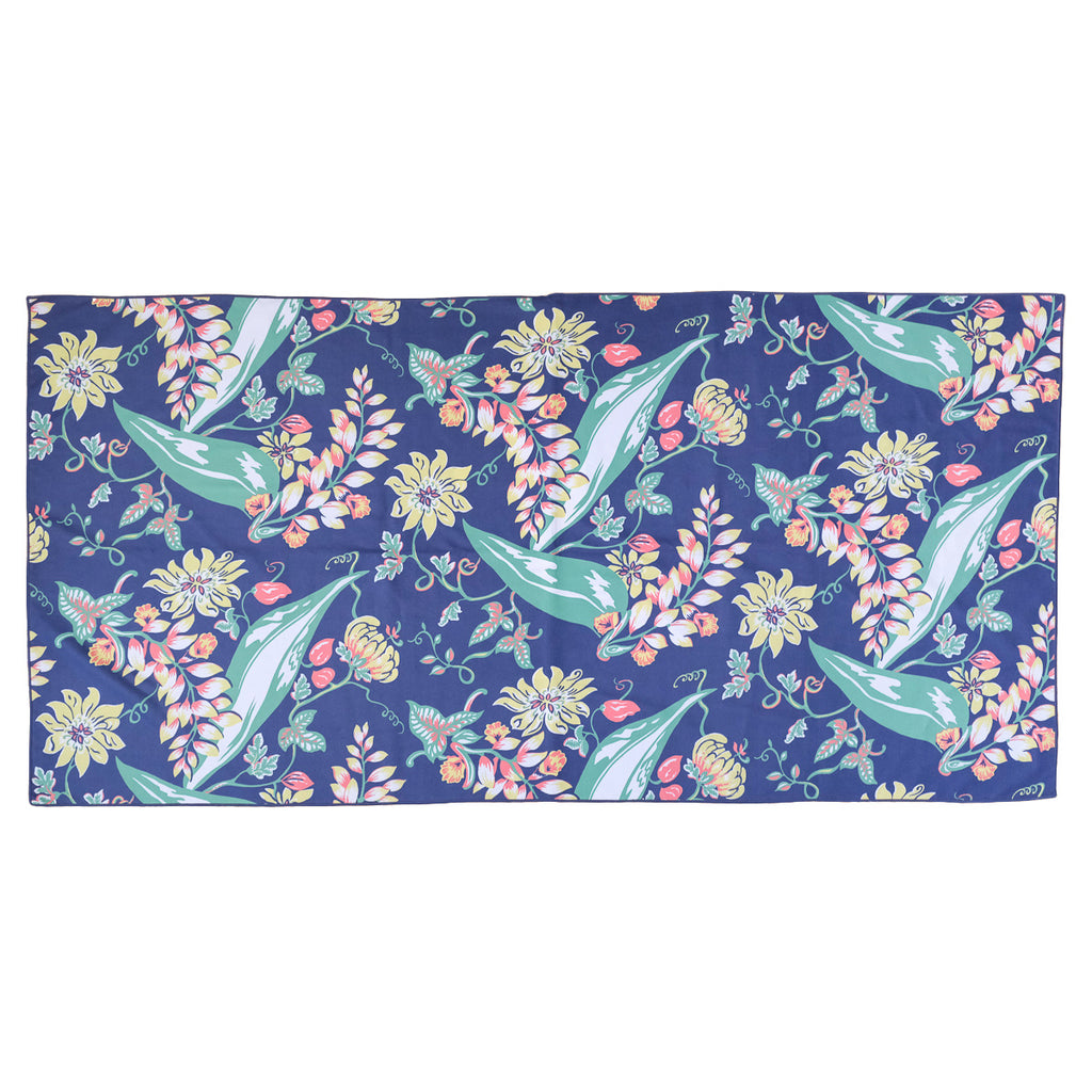 Vintage Floral Anywhere Towel - Navy