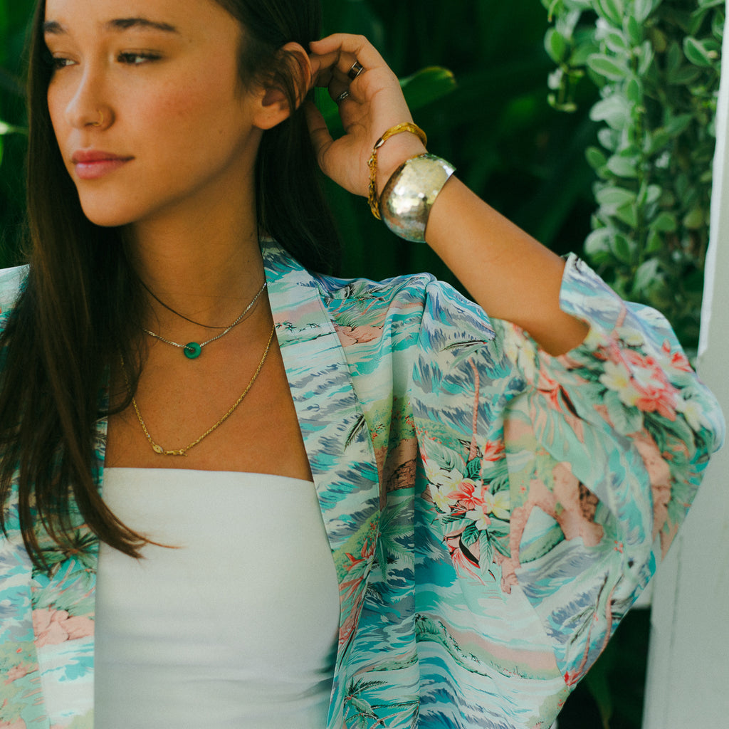 Women's Oasis Kimono Cover-Up - Blue