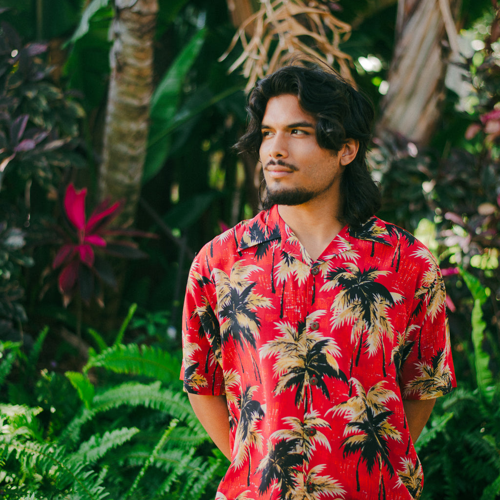 Men's Breeze Hawaiian Shirt - Red