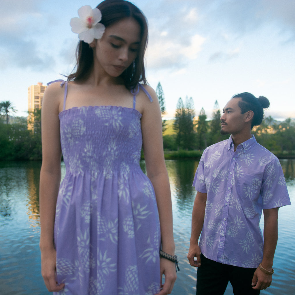 Women's Pineapple Sun Dress - Lavender