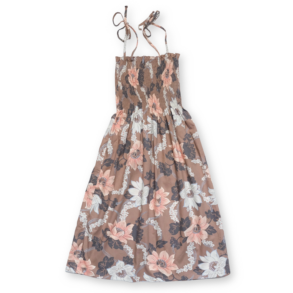 brown cream polka dot dress Brown and Cream Polka Dot Panelled Soraya Midi Dress main image 1