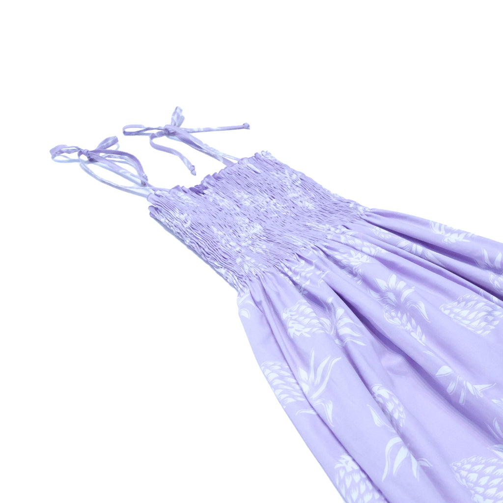 Women's Pineapple Long Sun Dress - Lavender