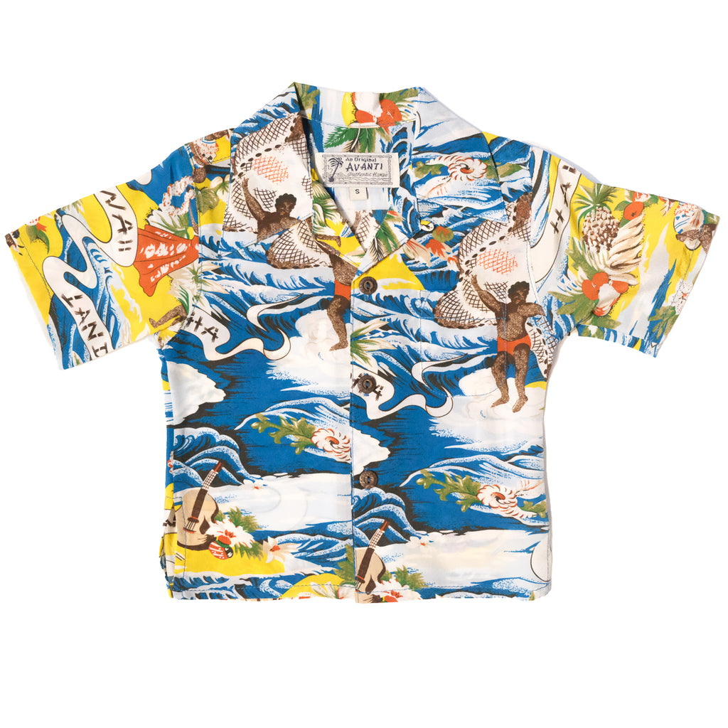 Boy's Land of Aloha Hawaiian Shirt - Teal