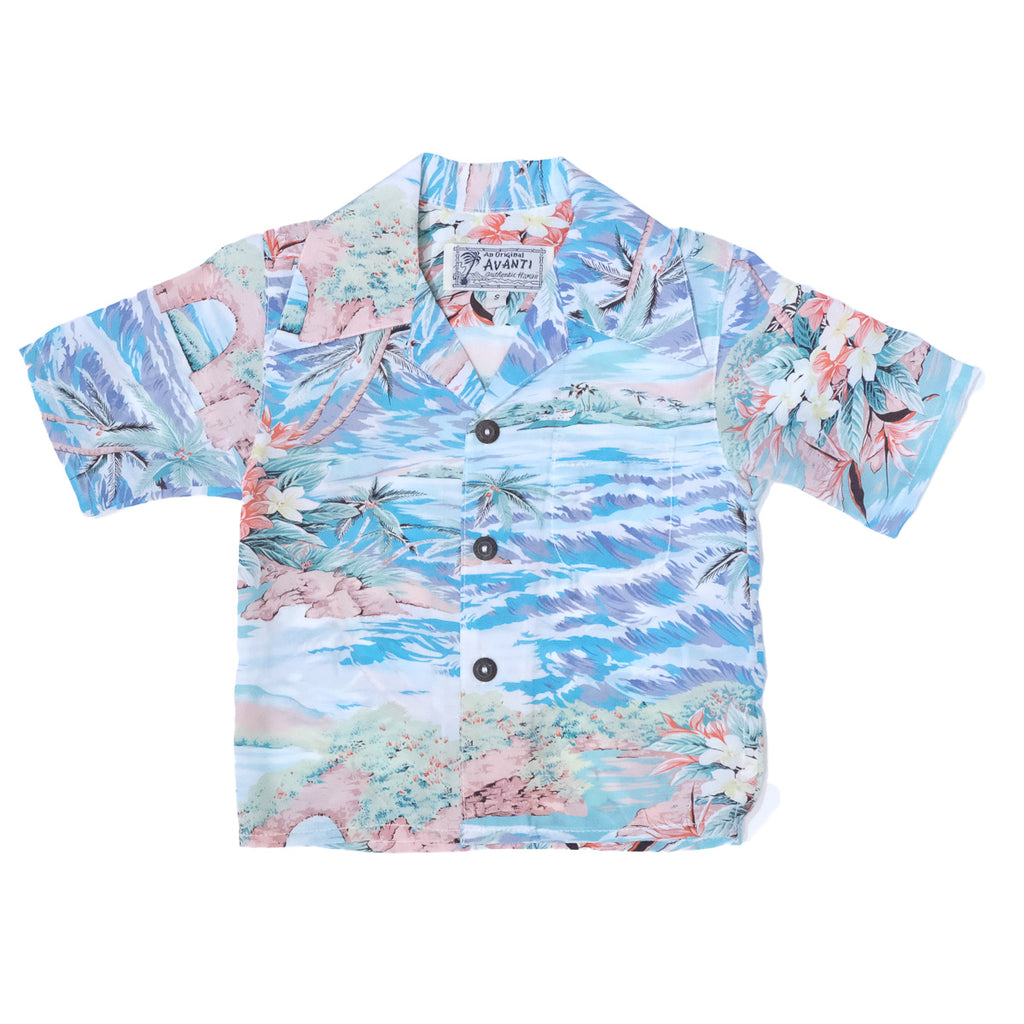 Boy's Oasis Hawaiian Shirt - Blue