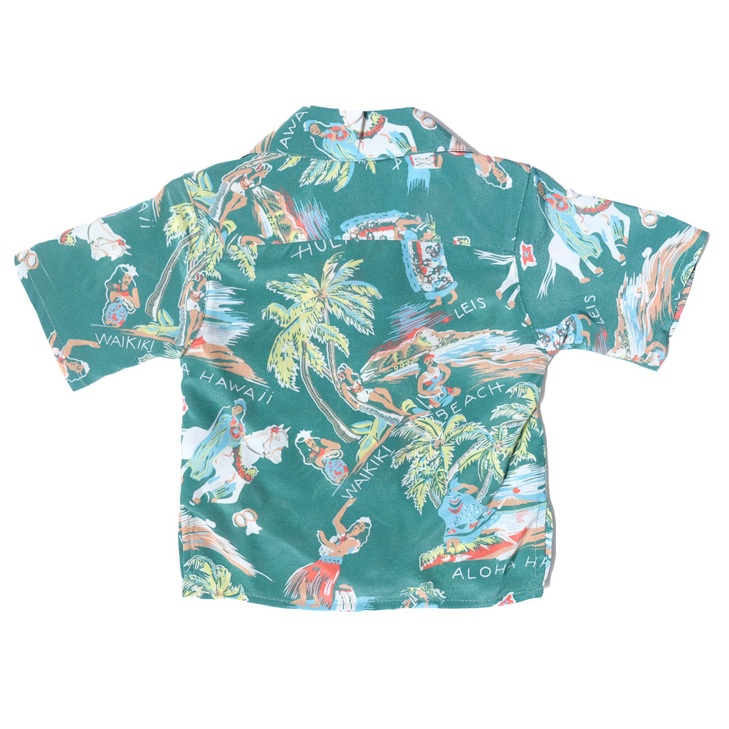 Boy's Pau Rider Hawaiian Shirt - Green