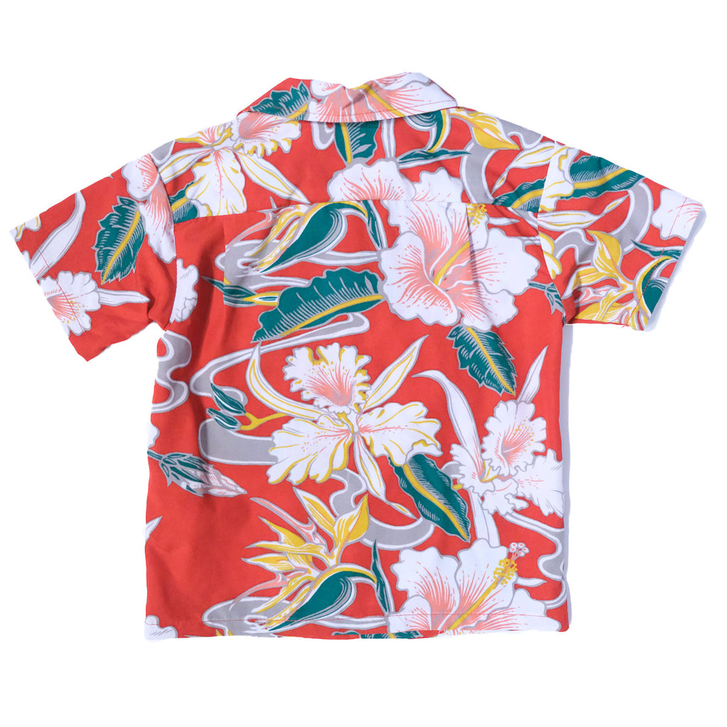 Boy's Tropical Flow Hawaiian Shirt - Red