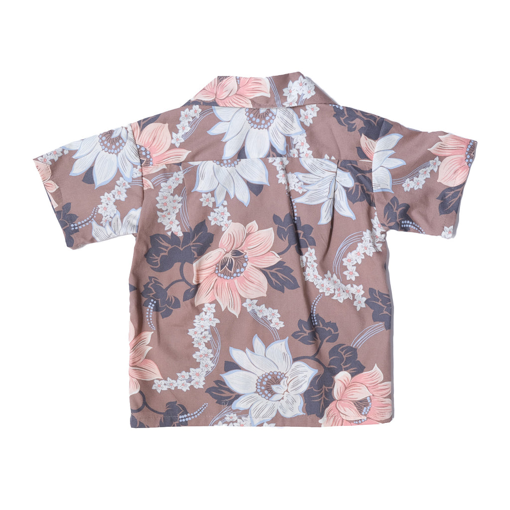 Boy's Keanu Aloha Shirt - Mocha