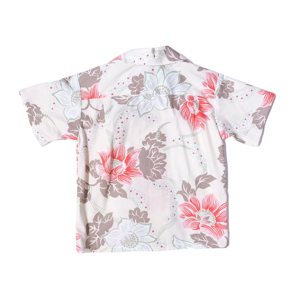 Boy's Keanu Aloha Shirt - Cream